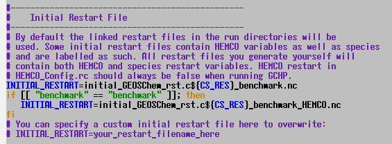 The restart filename is set automatically in runConfig.sh, but you may overwrite it manually