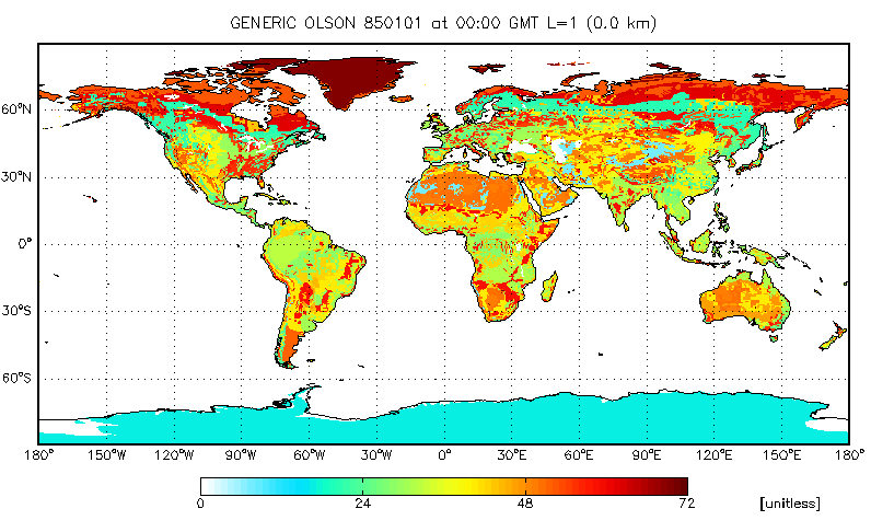 Olson land map - Geos-chem